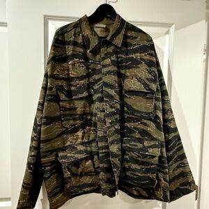 Real military camouflage shirt in classic tiger stripe patter